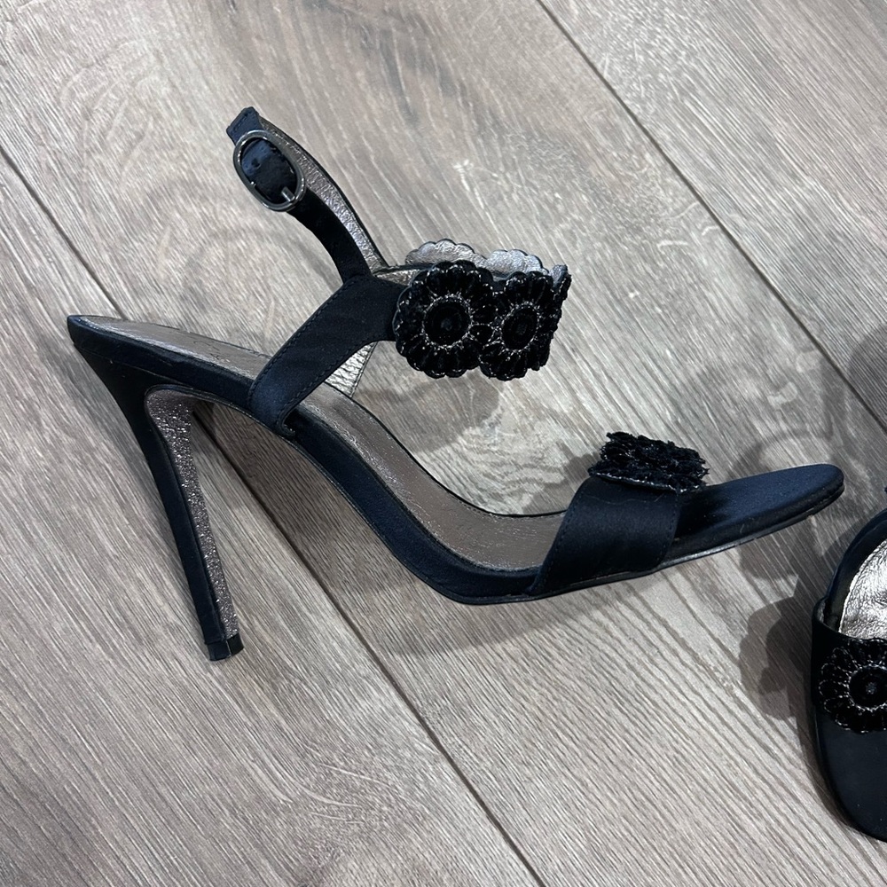 ADRIANNA PAPEL • Black Heel Stiletto Sandal • sz 7.5 M • - Picture 4 of 8